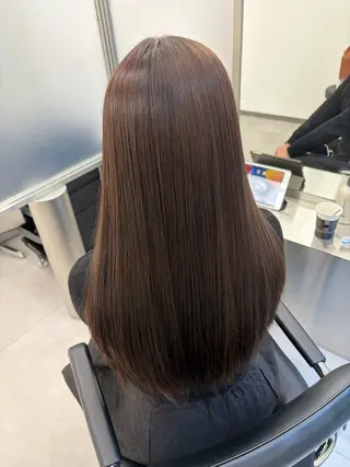 ロング カラー 堤 麻衣子のヘアスタイル