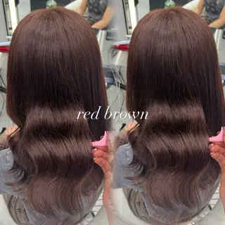 セミロング カラー うる艶カラー×韓国 ヘア/Yumi🎀のヘアスタイル