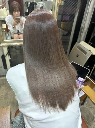 ロング 🔥コテ巻き風 ボブパーマ🔥のヘアスタイル