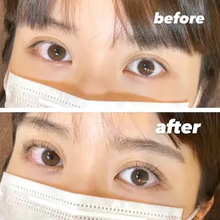 セミロング カラー パーマ ヘアアレンジ メンズ キッズ ネイル マツエク・マツパ アイブロウ 𝑹 eyelashのマツエク・マツパデザイン