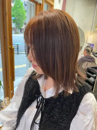 ミディアム カラー 東 史夏のヘアスタイル