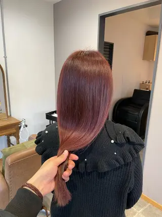 セミロング カラー 西村 れいのヘアスタイル