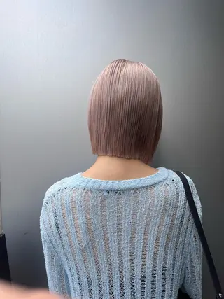 ミディアム カラー ムード造るハイトーン ケアブリーチ/ユウキのヘアスタイル