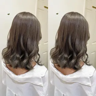 セミロング カラー シールエクステ横浜 🐏☁️miminaのヘアスタイル