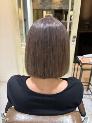 ショート ✨艶髪／透明感カラー ミユ💜のヘアスタイル