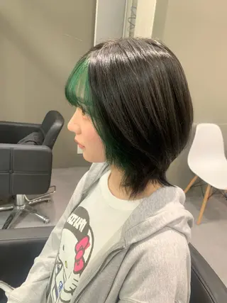 カラー 酸性ストレート 髪質改善のヘアスタイル