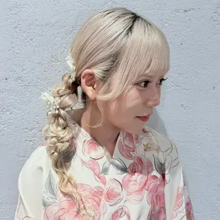 ロング ヘアアレンジ 縮毛矯正/Wカラー /アレンジ🌙あまにのヘアスタイル