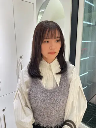 セミロング カラー Parve Mix /頓宮 稚愛🤍のヘアスタイル