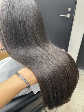 セミロング 新宿/韓国ヘア/ 髪質改善ストレートのヘアスタイル