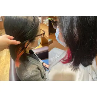 ミディアム カラー ヘアアレンジ topstylist 野口 雅のヘアスタイル