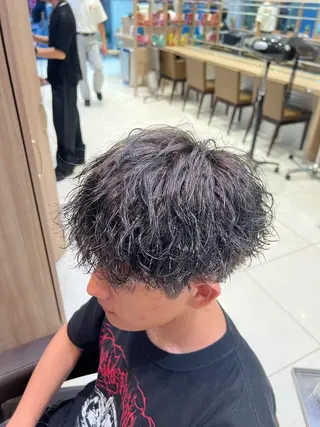 カラー パーマ メンズ SENA 再現性 パーマと縮毛矯正のヘアスタイル