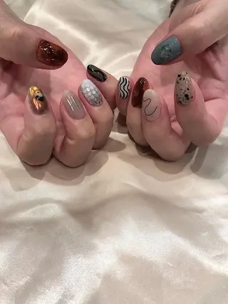 ネイル パラあり！フィルイン 美フォルムのネイルデザイン