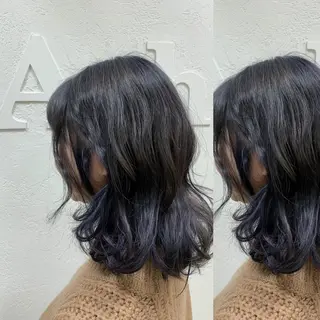 ミディアム カラー 飯田 真澄のヘアスタイル
