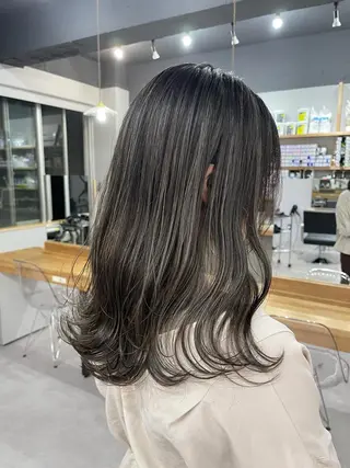 セミロング カラー Reb_keiji 👑小倉圭司のヘアスタイル