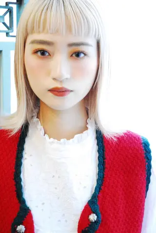 ミディアム カラー パーマ ヘアアレンジ メンズ 表参道Lise おおいしおりのヘアスタイル