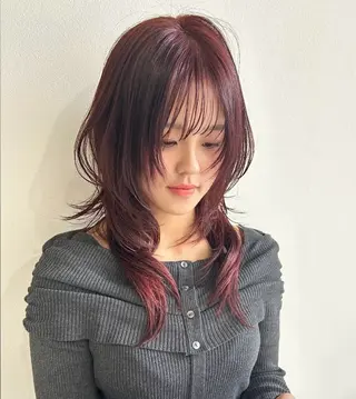 セミロング カラー risako🇰🇷 韓国ヘア/レイヤーのヘアスタイル