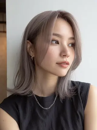 ミディアム カラー ❄️透明感カラー❄️ メンズ✂️TOWAのヘアスタイル