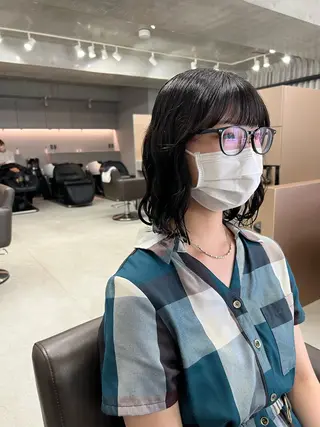 ミディアム パーマ ボブパーマコテ巻き風 パーマNo1深江秀平のヘアスタイル