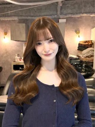 ロング カラー 🩶鈴木茉奈🩶艶髪 /透明感/暖色カラーのヘアスタイル