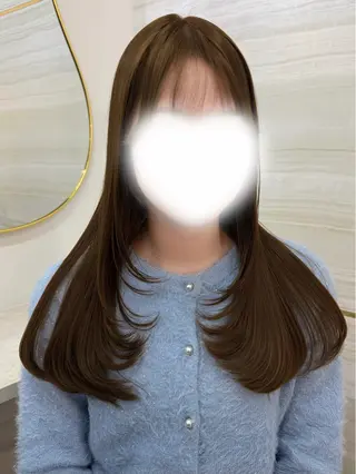 ロング カラー 🤍あみ🤍暗髪オリ ーブ特化🌿髪質改善のヘアスタイル