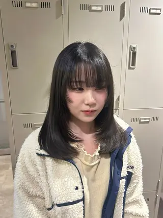 カラー 🥯縮毛/レイヤー/ ベージュヘア🥯のヘアスタイル