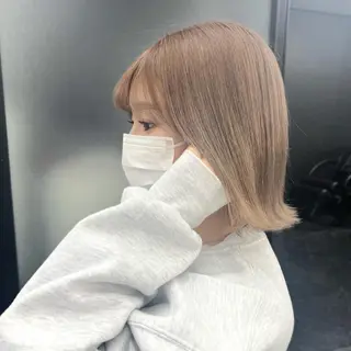 ミディアム カラー シールエクステ特化 ハイトーン、NANAのヘアスタイル
