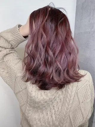 セミロング カラー _WHITE+ 南海難波店のヘアスタイル