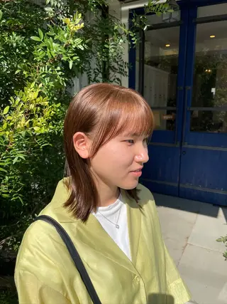 セミロング カラー 増田 ルナのヘアスタイル
