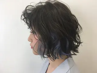 セミロング カラー ブリーチ/ハイトーン 天童市/SERINAのヘアスタイル