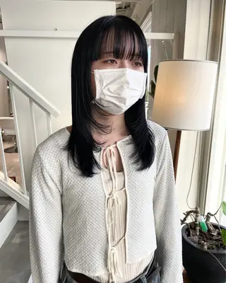 ロング カラー 林 千聖のヘアスタイル