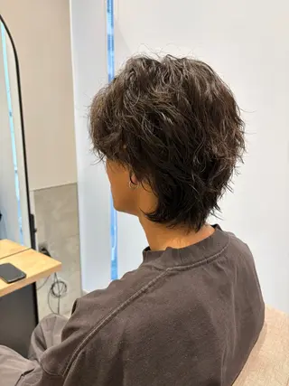 ミディアム パーマ メンズ GO TODAY シェアサロン 名古屋パルコ所属・仲地 大地のヘアスタイル