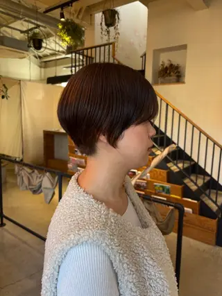 ショート 春モテカラー/うる艶 ストレート/羽菜のヘアスタイル