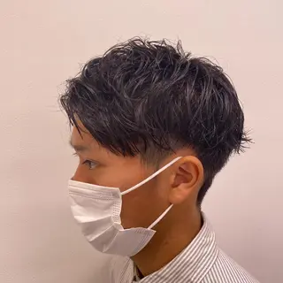 ミディアム カラー パーマ ヘアアレンジ メンズ メンズ特化 水口湧太のヘアスタイル