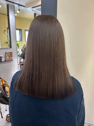 セミロング カラー hub hair レイヤー/透明感のヘアスタイル