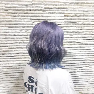 ミディアム カラー ヘアアレンジ 嶋田 ゆきのヘアスタイル