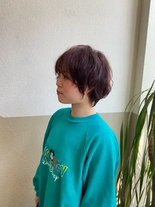 ショート パーマ 透明感カラー／ 髪質改善/近藤大二郎のヘアスタイル