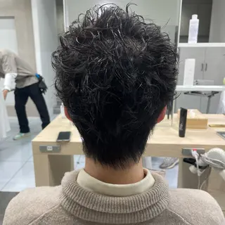 パーマ メンズ ダウンパーマ特化💎 ボブ・レイヤーりなのヘアスタイル