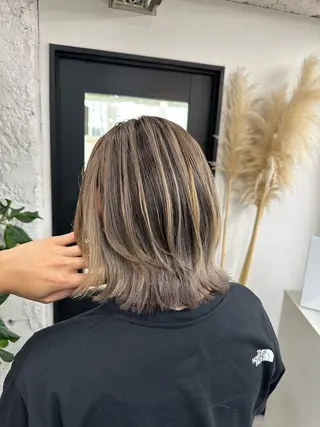 ミディアム カラー ヘアアレンジ 久米 治仁のヘアスタイル