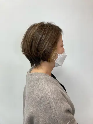 ショート 【白髪ぼかし】 愛甲竜佑のヘアスタイル