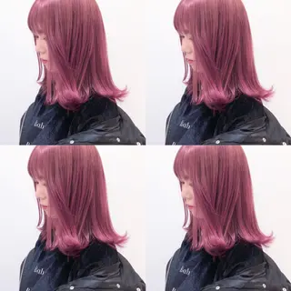 ミディアム カラー ウルフカット ハッシュカット/七海のヘアスタイル