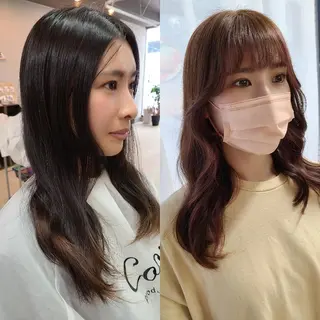 ロング カラー 西田 理沙のヘアスタイル