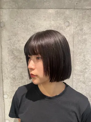 ショート レイヤー/透けカラー アレンジ/篠崎渚彩のヘアスタイル