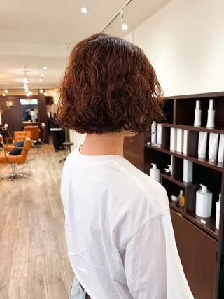 ショート パーマ レイヤー/パーマ /縮毛/ 宮本 泰周のヘアスタイル