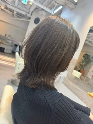 ミディアム カラー 早稲田/ショート/ 髪質改善/艶カラーのヘアスタイル