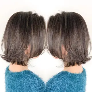 ミディアム カラーモデル募集中 美容室ハピスのヘアスタイル