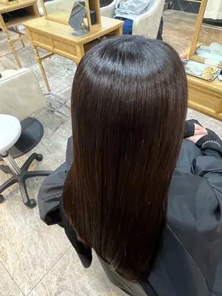 ロング 縮毛矯正⚡️カラー いいじまのヘアスタイル