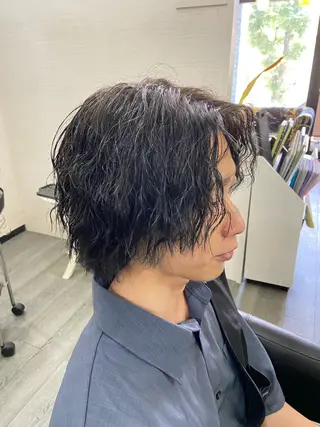 ミディアム カラー パーマ 【縮毛矯正＆カラー】 RAN.のヘアスタイル