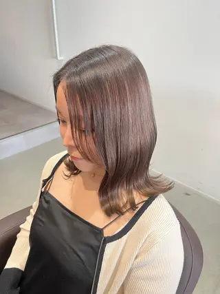 セミロング カラー 透明感Color🩶 髪質改善 ユウナ🦋のヘアスタイル