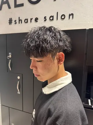 ショート パーマ メンズ メンズ特化美容師 tassyのヘアスタイル