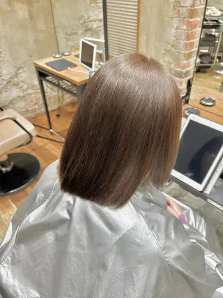 ミディアム カラー パーマ 新宿✨顔周りカット 韓国ヘア/坂本亜裟海のヘアスタイル